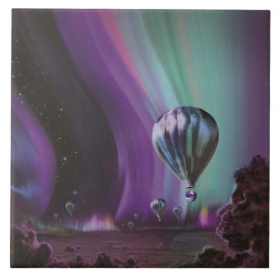 Jupiter Travel by Hot Air Balloon Bighty Auroras Tile