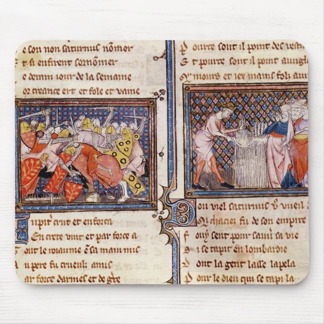 Jupiter versus Saturn: Saturn teaching Mouse Mat (Front)