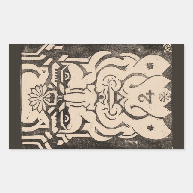 Jupiter Zeus King of Gods Greek Mythology Black Rectangular Sticker (Front)