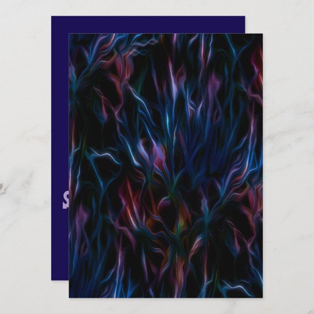 Jupiterian Night Flora Invitation (Front/Back)