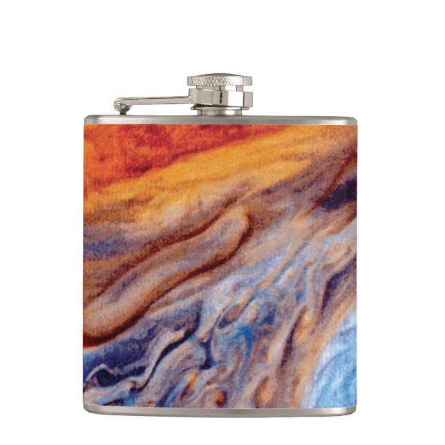 Jupiter's Great Red Spot - NASA Voyager Photo Hip Flask (Front)