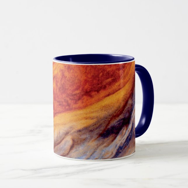 Jupiter's Great Red Spot - NASA Voyager Photo Mug (Front Right)