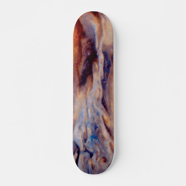 Jupiter's Great Red Spot - NASA Voyager Photo Skateboard (Front)