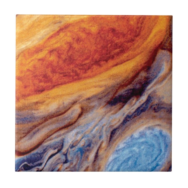 Jupiter's Great Red Spot - NASA Voyager Photo Tile (Front)