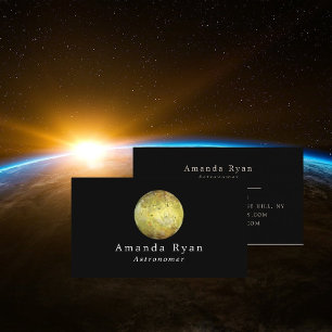 Jupiter's lo Galilean Moon, Astronomy Business Card