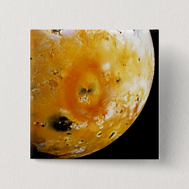 Jupiter's Moon Io 15 Cm Square Badge (Front)