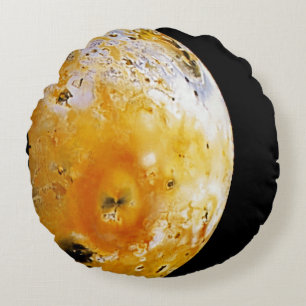 Jupiter's Moon Io Round Cushion
