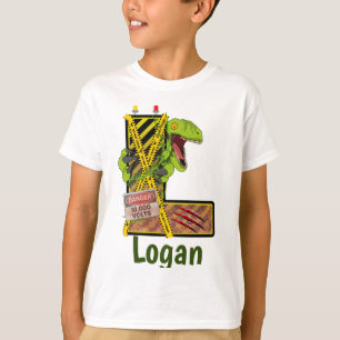 Jurassic Alphabet   Initial Letter Custom Name   L T-Shirt
