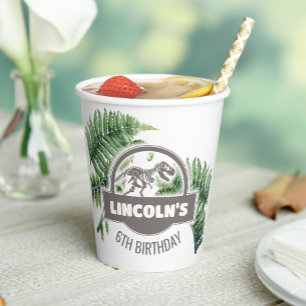 Jurassic Birthday Party Paper Cups