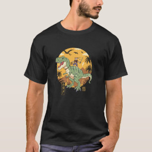 Jurassic Cat Warrior T-Rex T-Shirt