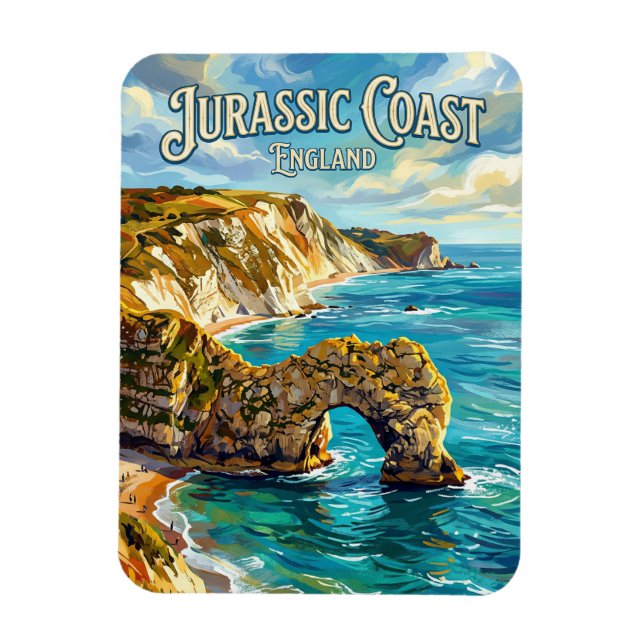 Jurassic Coast England Magnet (Vertical)