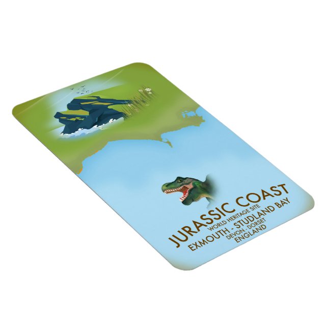 Jurassic Coast England South Coast Travel poster Magnet (Right Side)