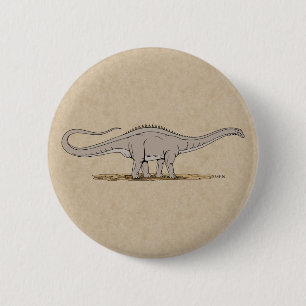 Jurassic Dinosaur Apatosaurus 6 Cm Round Badge