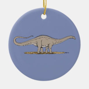 Jurassic Dinosaur Apatosaurus Ceramic Tree Decoration