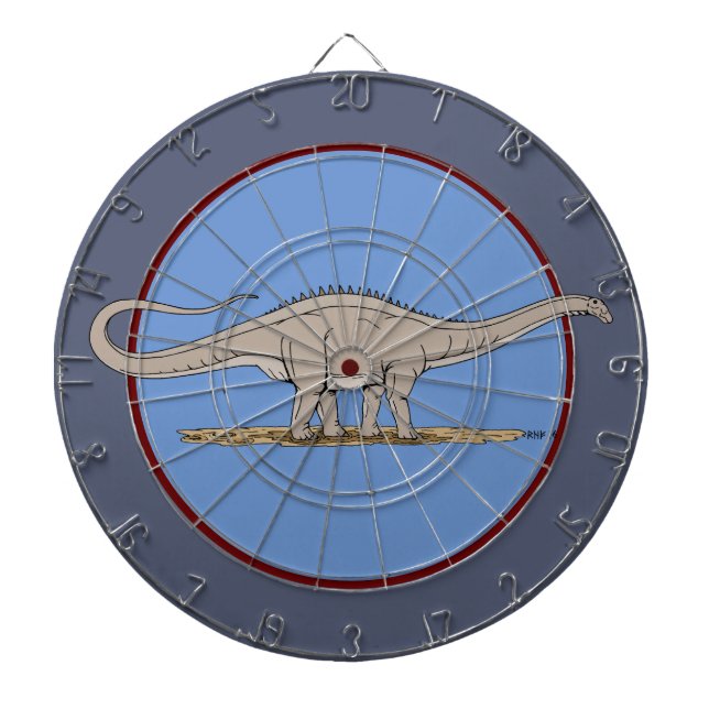 Jurassic Dinosaur Apatosaurus Dartboard (Front)