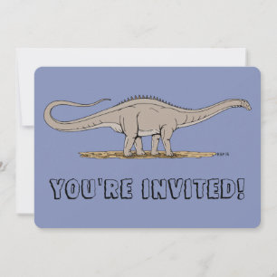 Jurassic Dinosaur Apatosaurus Invitation