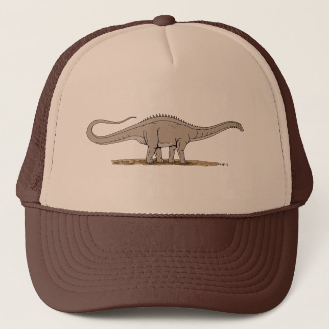 Jurassic Dinosaur Apatosaurus Trucker Hat (Front)
