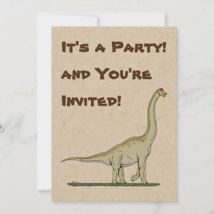Jurassic Dinosaur Brachiosaurus Invitation
