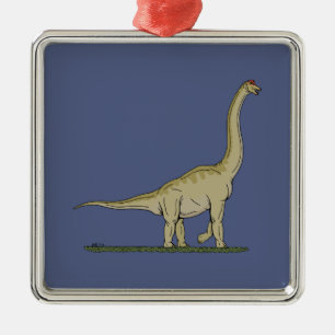 Jurassic Dinosaur Brachiosaurus Metal Tree Decoration