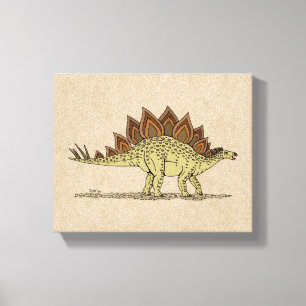 Jurassic Dinosaur Stegosaurus Canvas Print