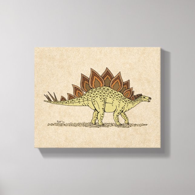 Jurassic Dinosaur Stegosaurus Canvas Print (Front)