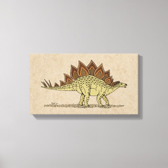 Jurassic Dinosaur Stegosaurus Canvas Print (Front)