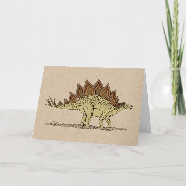 Jurassic Dinosaur Stegosaurus Card (Front)