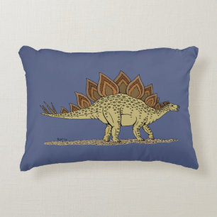 Jurassic Dinosaur Stegosaurus Decorative Cushion