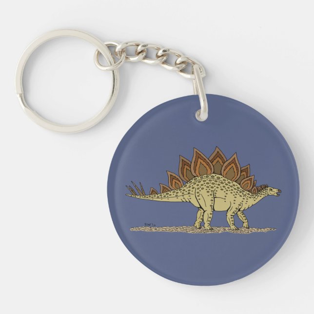 Jurassic Dinosaur Stegosaurus Key Ring (Front)