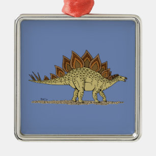 Jurassic Dinosaur Stegosaurus Metal Tree Decoration