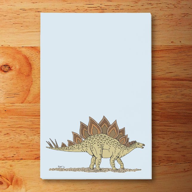 Jurassic Dinosaur Stegosaurus Post-it Notes (Jurassic Dinosaur Stegosaurus Post-it Notes on Desk)