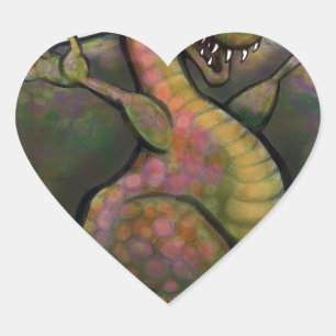 Jurassic Dinosaurs Heart Sticker
