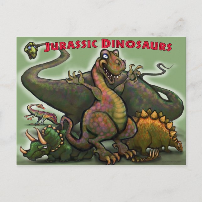 Jurassic Dinosaurs Postcard (Front)