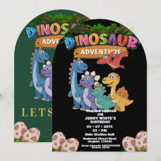 Jurassic Dinosaurs Themed Invitation