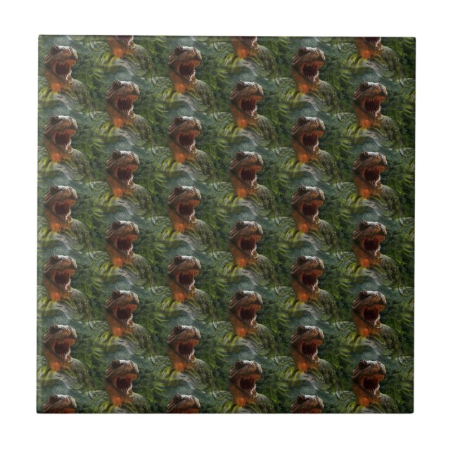 jurassic dinosaurs tile (Front)