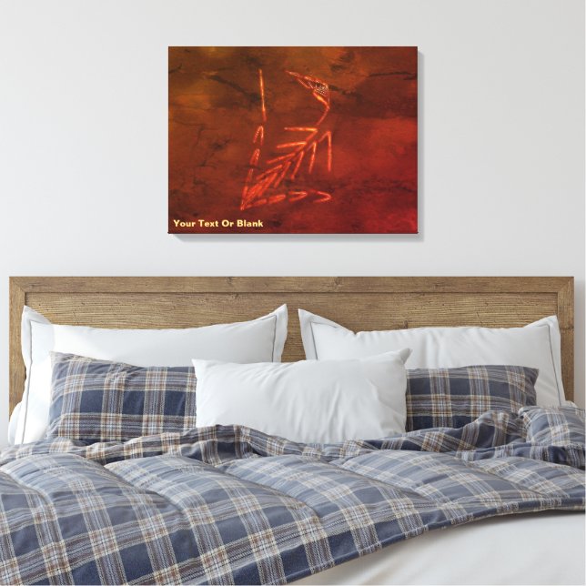 Jurassic Fossil Canvas Print (Insitu(Bedroom))