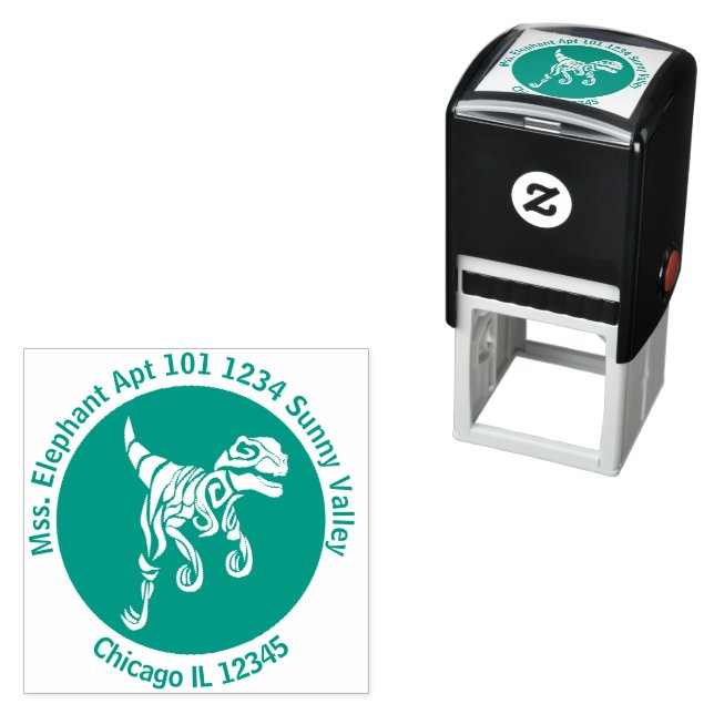 Jurassic Ghost Raptor Self-inking Stamp (In Situ)