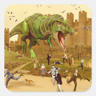 Jurassic Incident in Obidos Square Sticker