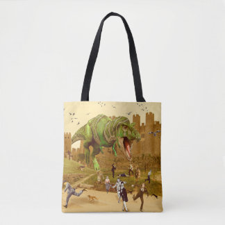 Jurassic Incident in Obidos Tote Bag