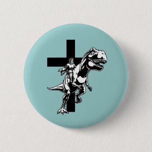Jurassic Jesus 6 Cm Round Badge
