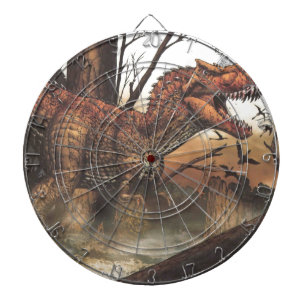 Jurassic Journey: Dinosaur in its Natural Habitat Dartboard