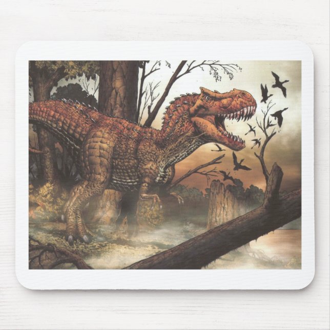 Jurassic Journey: Dinosaur in its Natural Habitat Mouse Mat (Front)