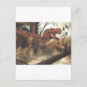 Jurassic Journey: Dinosaur in its Natural Habitat Postcard