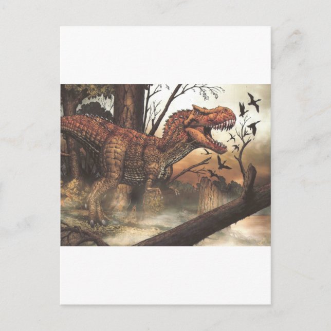 Jurassic Journey: Dinosaur in its Natural Habitat Postcard (Front)