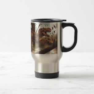 Jurassic Journey: Dinosaur in its Natural Habitat Travel Mug