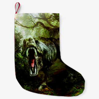 Jurassic jungle small christmas stocking