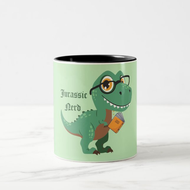 Jurassic nerd Two-Tone coffee mug (Center)