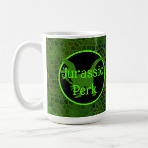 Jurassic Perk Green Dinosaur Hide Coffee Mug