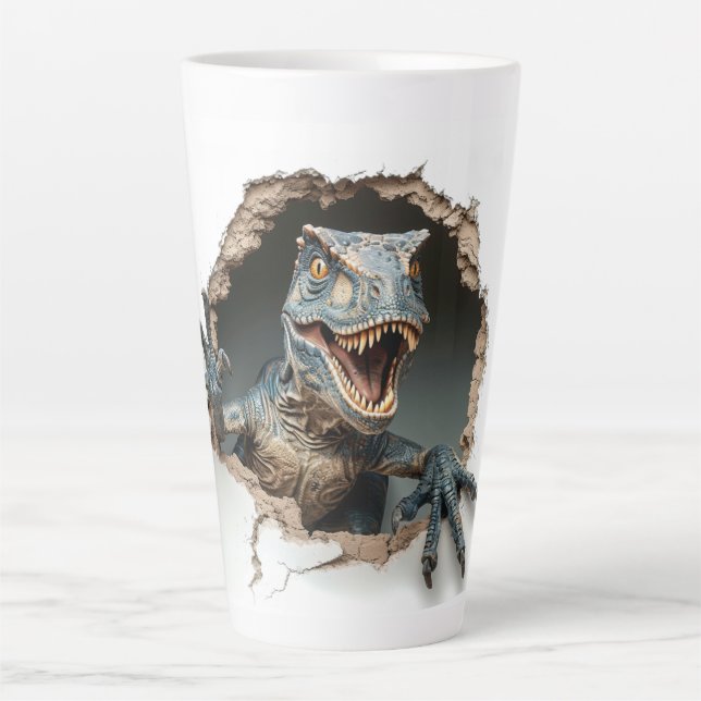 Jurassic Raptor Dinosaur Velociraptor  Latte Mug (Front)