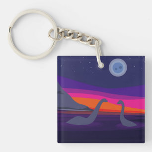 Jurassic Sunset Key Ring